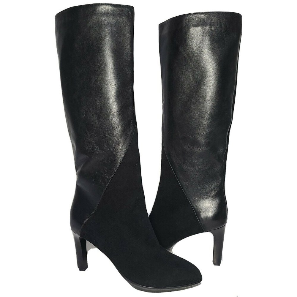 AQUATALIA women boots high heel knee high Black
